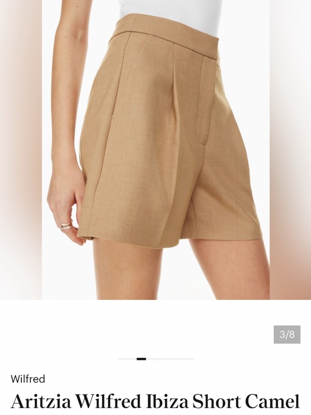 Aritizia Wilfred shorts in Heather Oat Beige Women's size 4 business casual